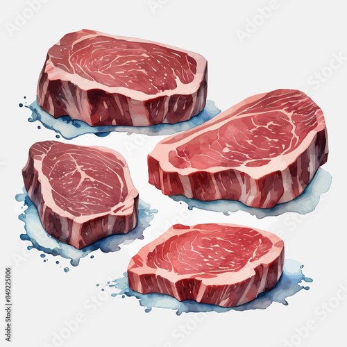 Wagyu Steaks Ilustration Design Very terrifying