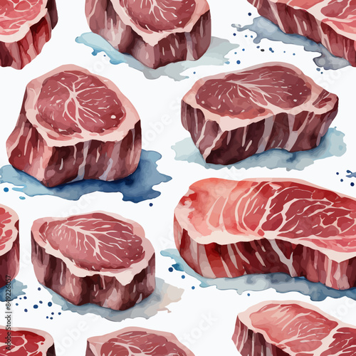 Wagyu Steaks Ilustration Design Very terrifying