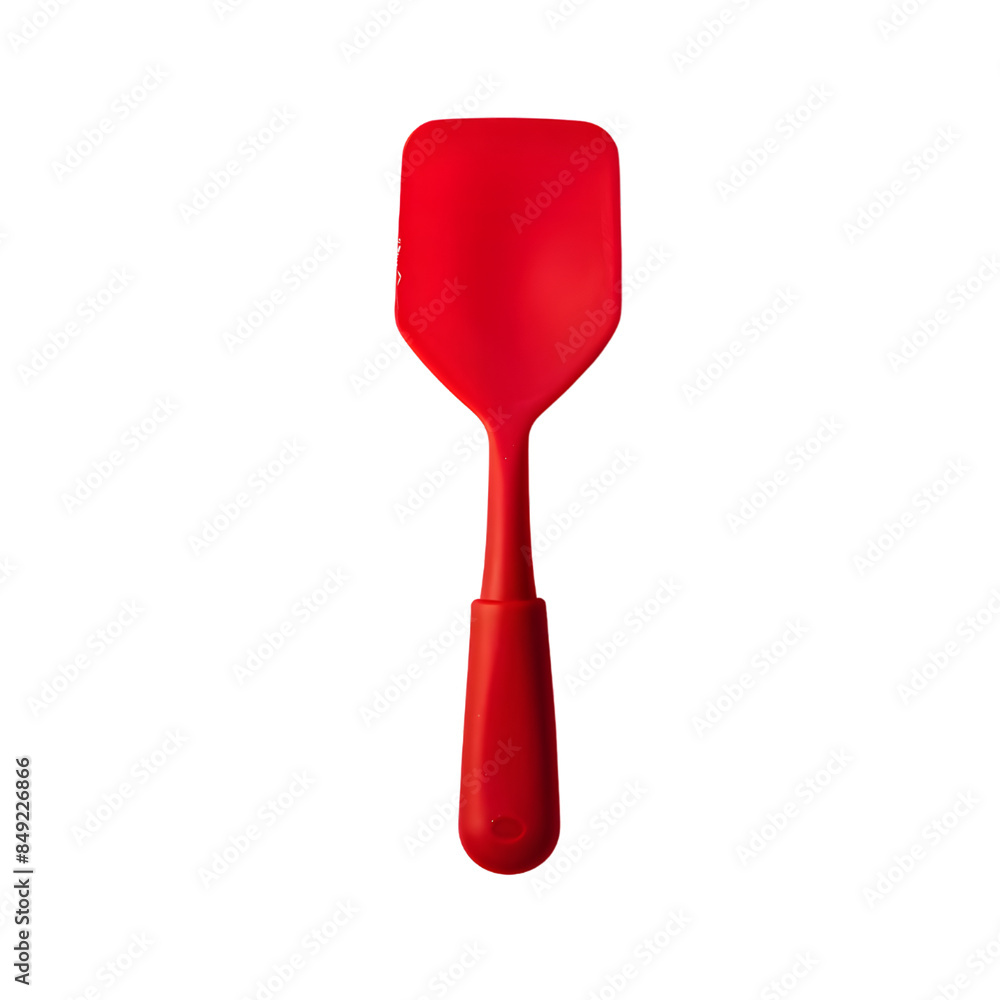 Red plastic spoon isolated on transparent background Red plastic spoon isolated on transparent background
