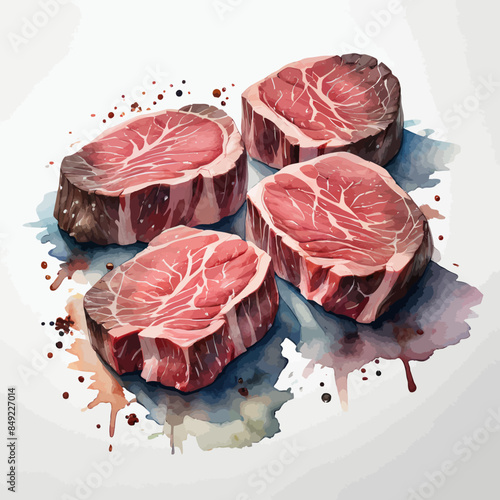 Wagyu Steaks Ilustration Design Very terrifying