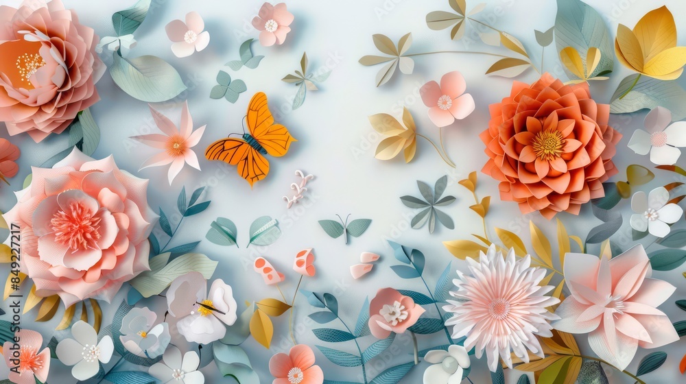 flowers on a white background flowers on a white background