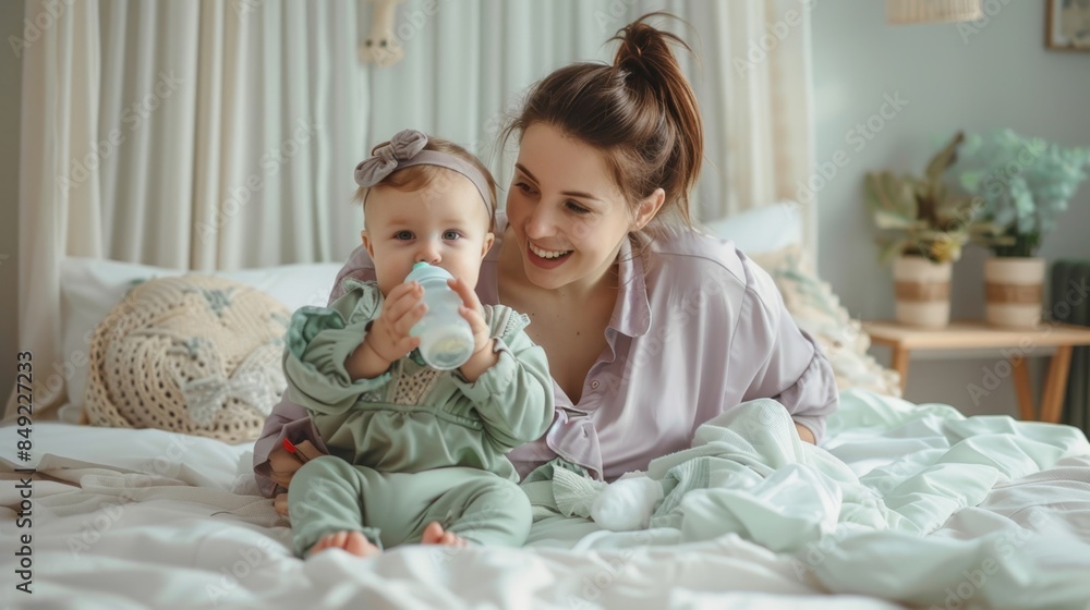 A mother with her baby