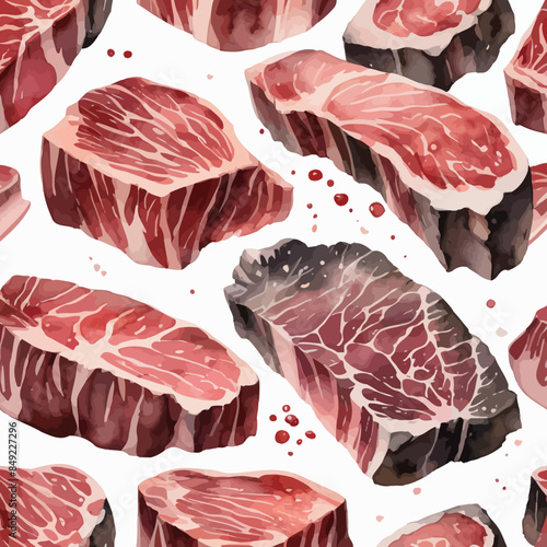 Wagyu Steaks Ilustration Design Very terrifying