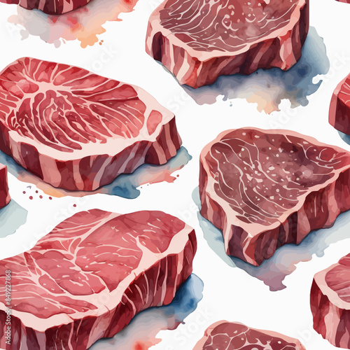Wagyu Steaks Ilustration Design Very terrifying