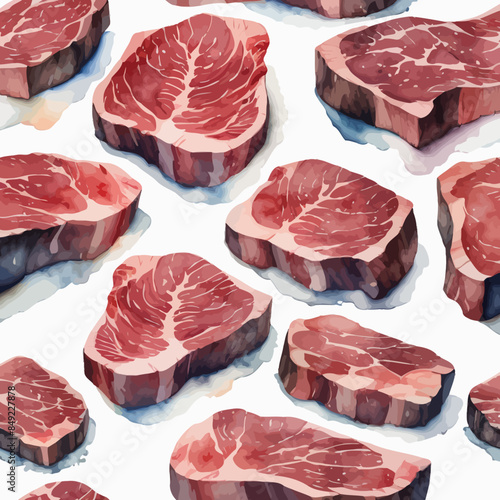 Wagyu Steaks Ilustration Design Very terrifying