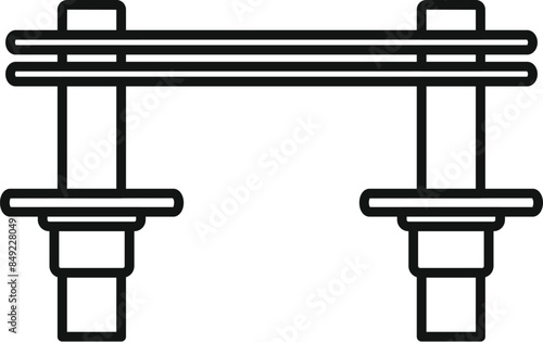 Parallel bars are showing gymnastic equipment for exercise and training at the gym