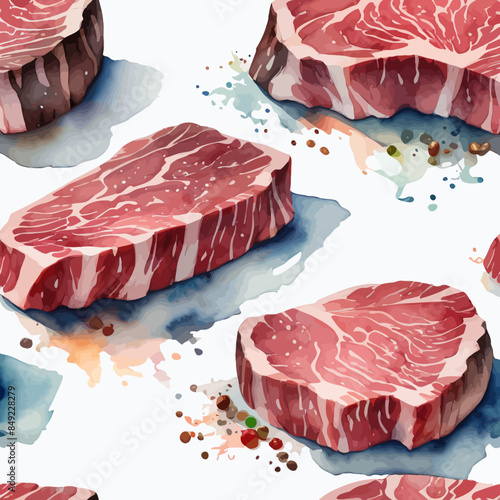 Wagyu Steaks Ilustration Design Very terrifying