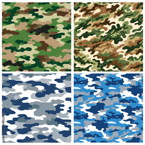 Camouflage vector seamless pattern