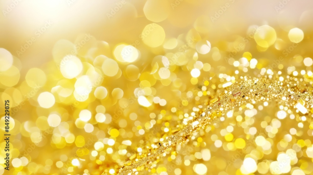 Radiant Sparkling Golden Bokeh Background with Shimmering Light and Glitter Effects. Radiant Sparkling Golden Bokeh Background with Shimmering Light and Glitter Effects.