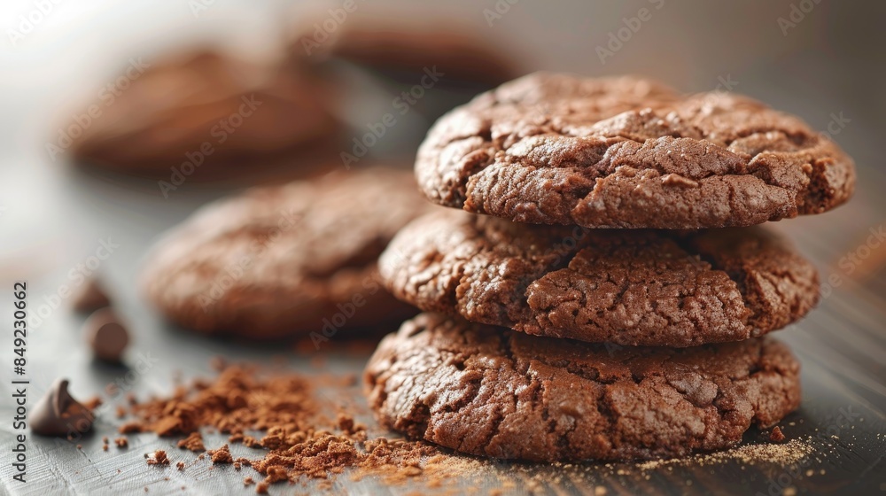 Cookie made with cocoa