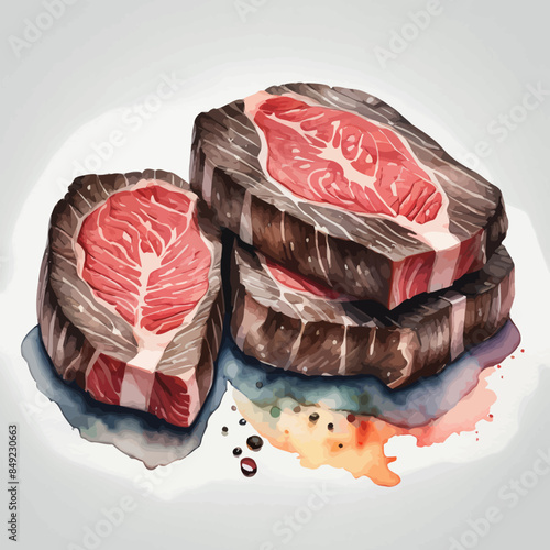 Wagyu Steaks Ilustration Design Very terrifying