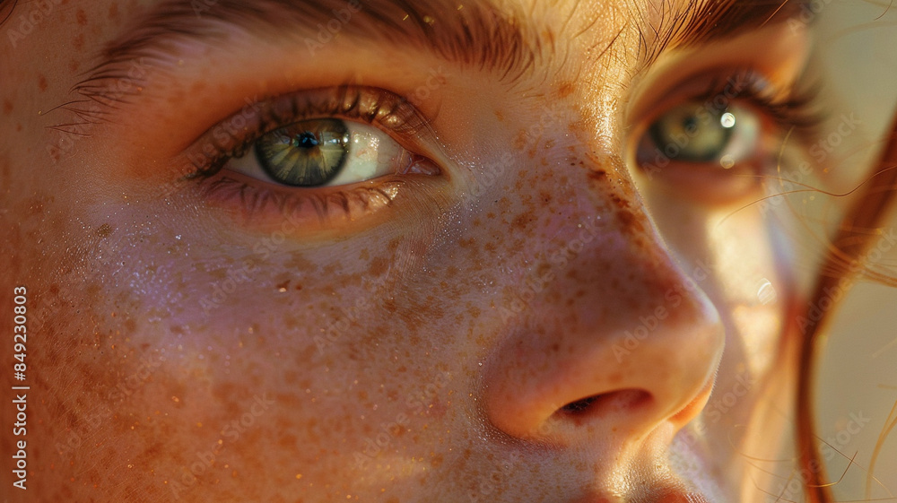 Beauty portrait of female face with natural clean skin Beauty portrait of female face with natural clean skin