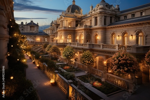 Stunning baroque palace in Vienna., generative IA photo