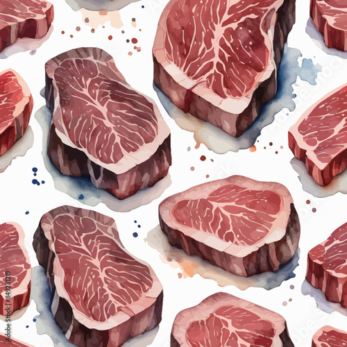 Wagyu Steaks Ilustration Design Very terrifying