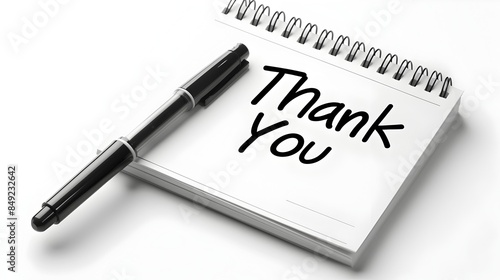 Wallpaper Mural Casual Handwritten Thank You Note on White Notepad Isolated Background Torontodigital.ca