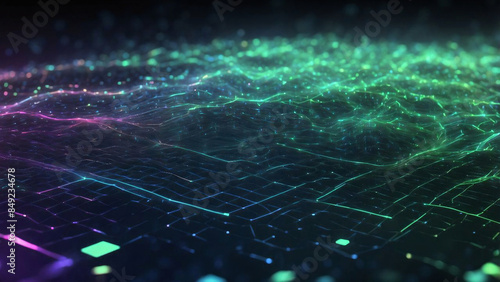 Wallpaper Mural a background featuring a holographic Torontodigital.ca