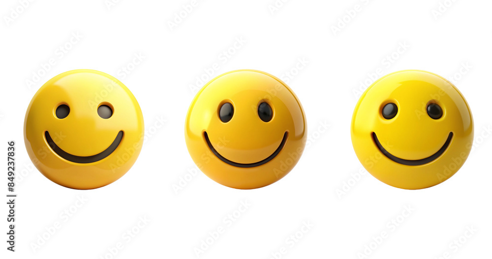 A collection of digital smiley faces in various colors and expressions representing emotions A collection of digital smiley faces in various colors and expressions representing emotions