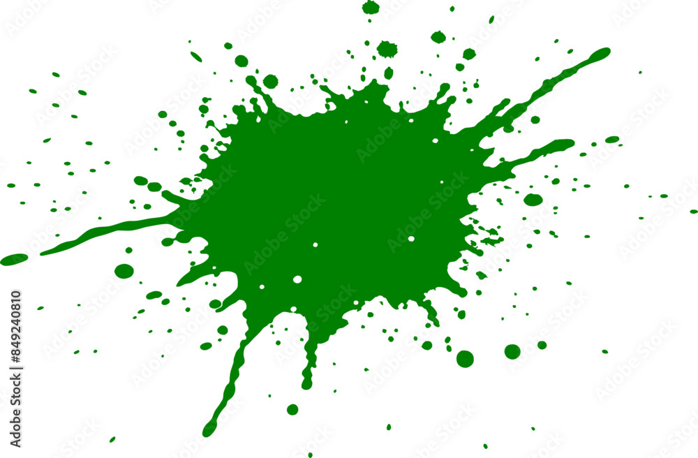 Obraz premium Green Color Paint Splatter 