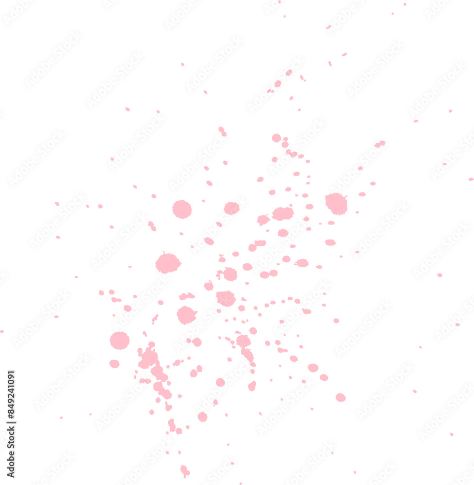 Pink Color Paint Splatter	
