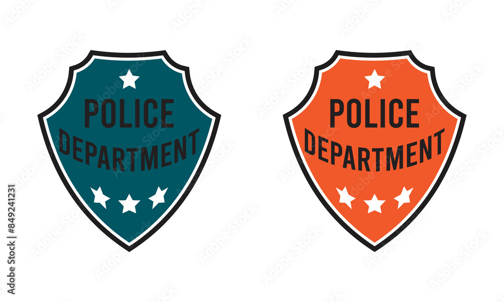 Police badge icon. Simple illustration of police badge vector icon for web design isolated on white background in eps 10. Police badge icon. Simple illustration of police badge vector icon for web design isolated on white background in eps 10.