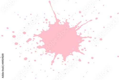 Pink Color Paint Splatter	
