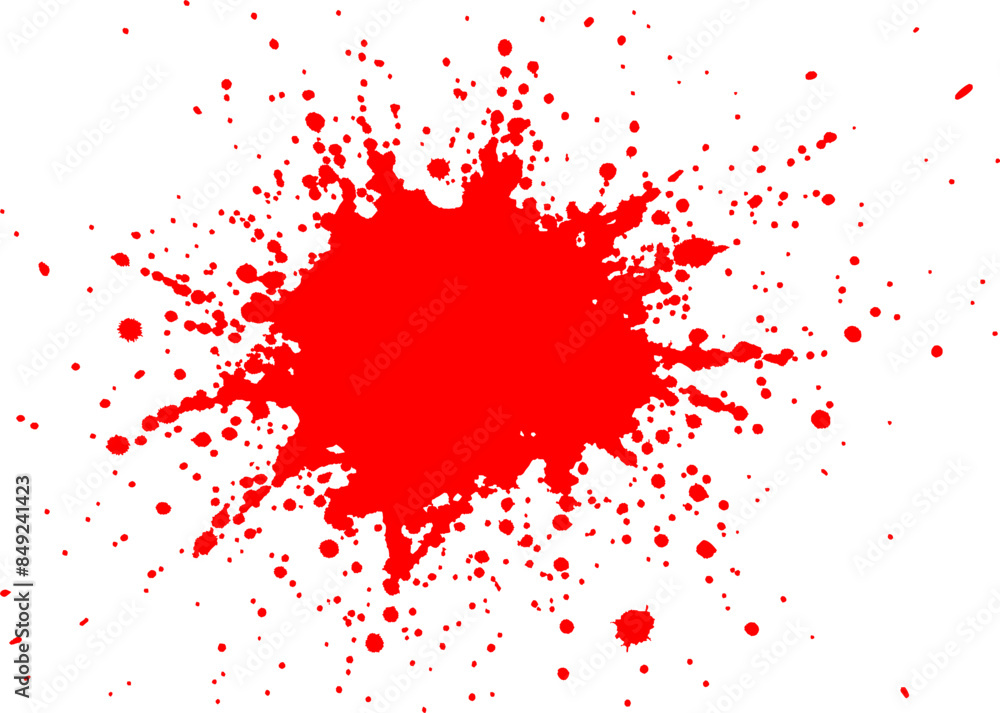 Obraz premium Red Color Paint Splatter 