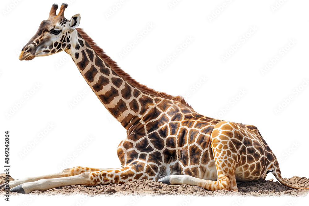 giraffe isolated on white background, transparent background giraffe isolated on white background, transparent background