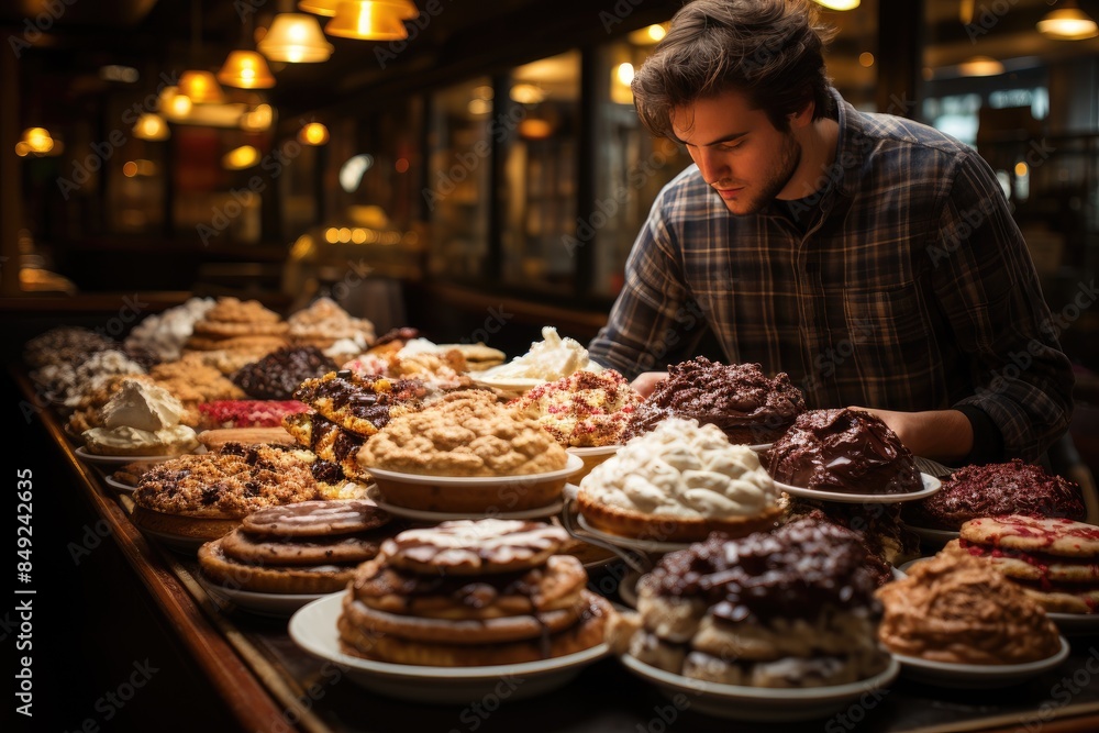 Dessert Explorer in Candy Paradise., generative IA Dessert Explorer in Candy Paradise., generative IA