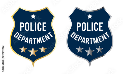 Police badge icon. Simple illustration of police badge vector icon for web design isolated on white background in eps 10.