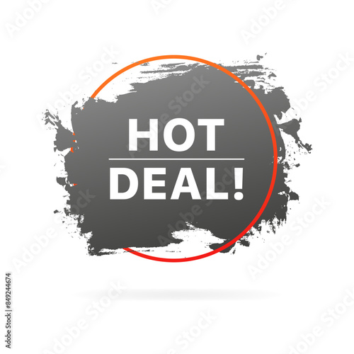 Hot deal banner. Blob icon. Flat style. Vector icon.