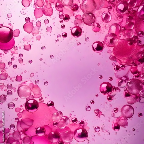 pink bubbles in water