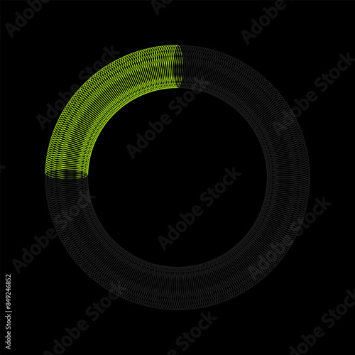 Battery Level Banner. One-fourth charge banner. Flat style. Vector illustration.