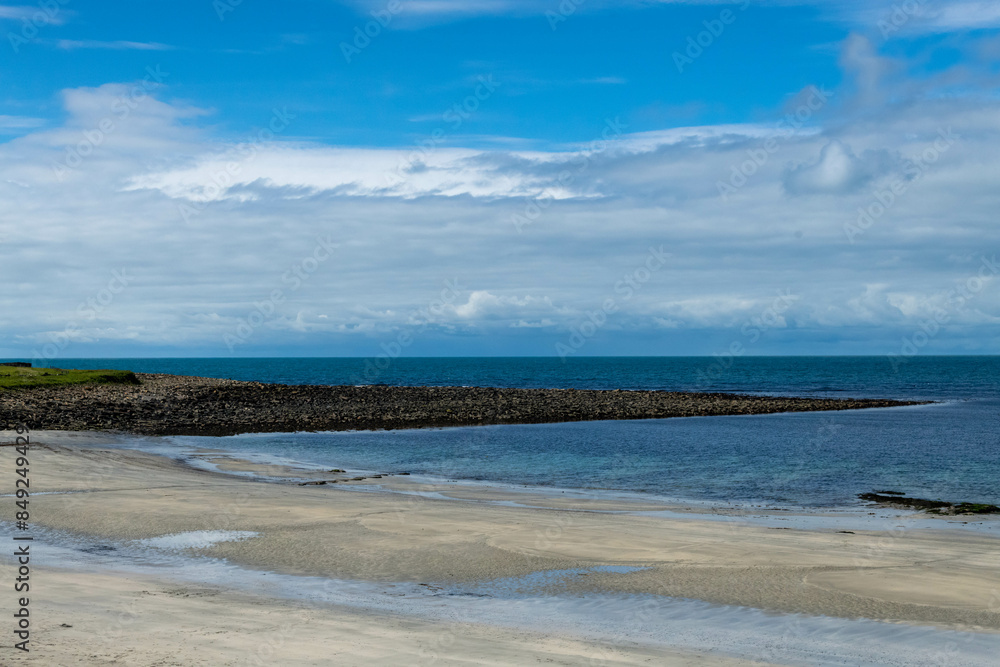 Scotland sea shore on a sunny day on a trip from Kirkwall Scotland sea shore on a sunny day on a trip from Kirkwall