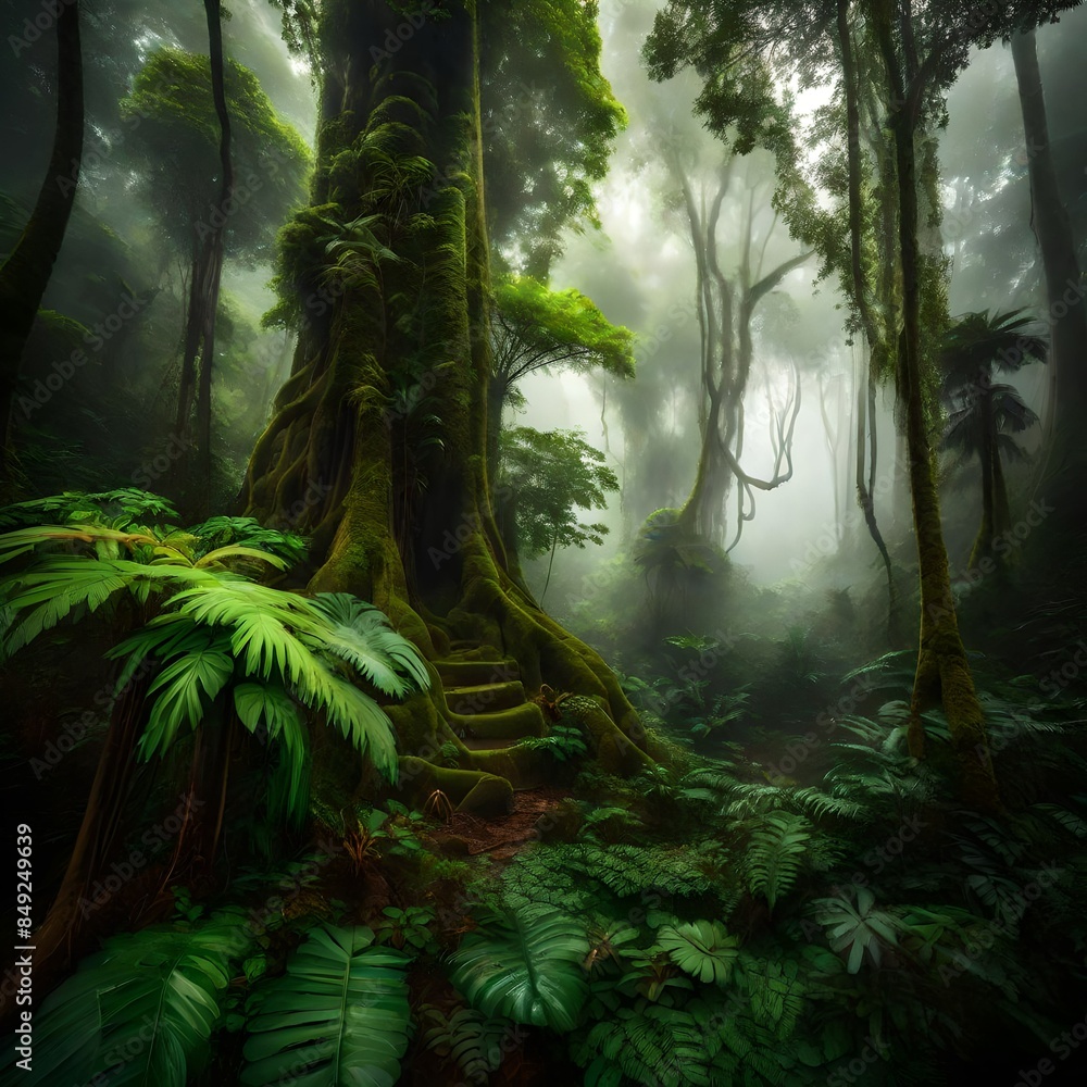 forest in the morning forest in the morning