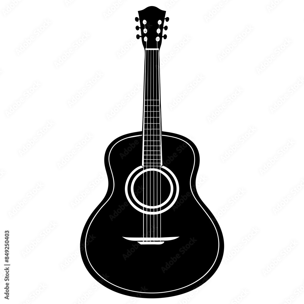 Obraz premium guitar vector silhouette 