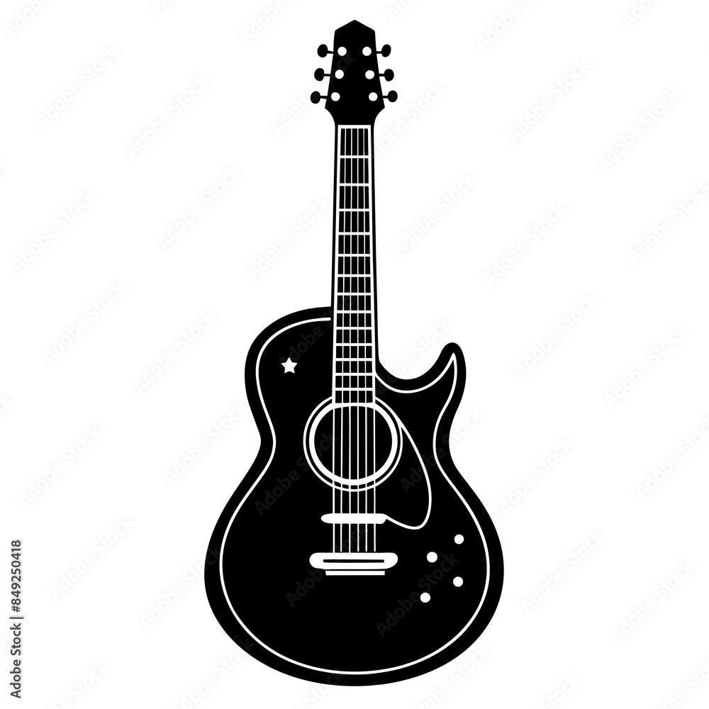 Obraz premium guitar vector silhouette 