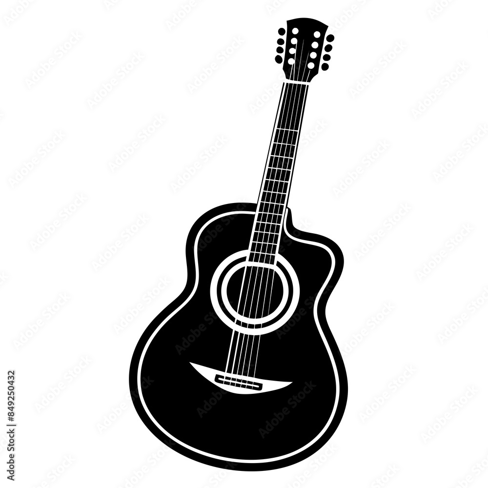 Obraz premium guitar vector silhouette 