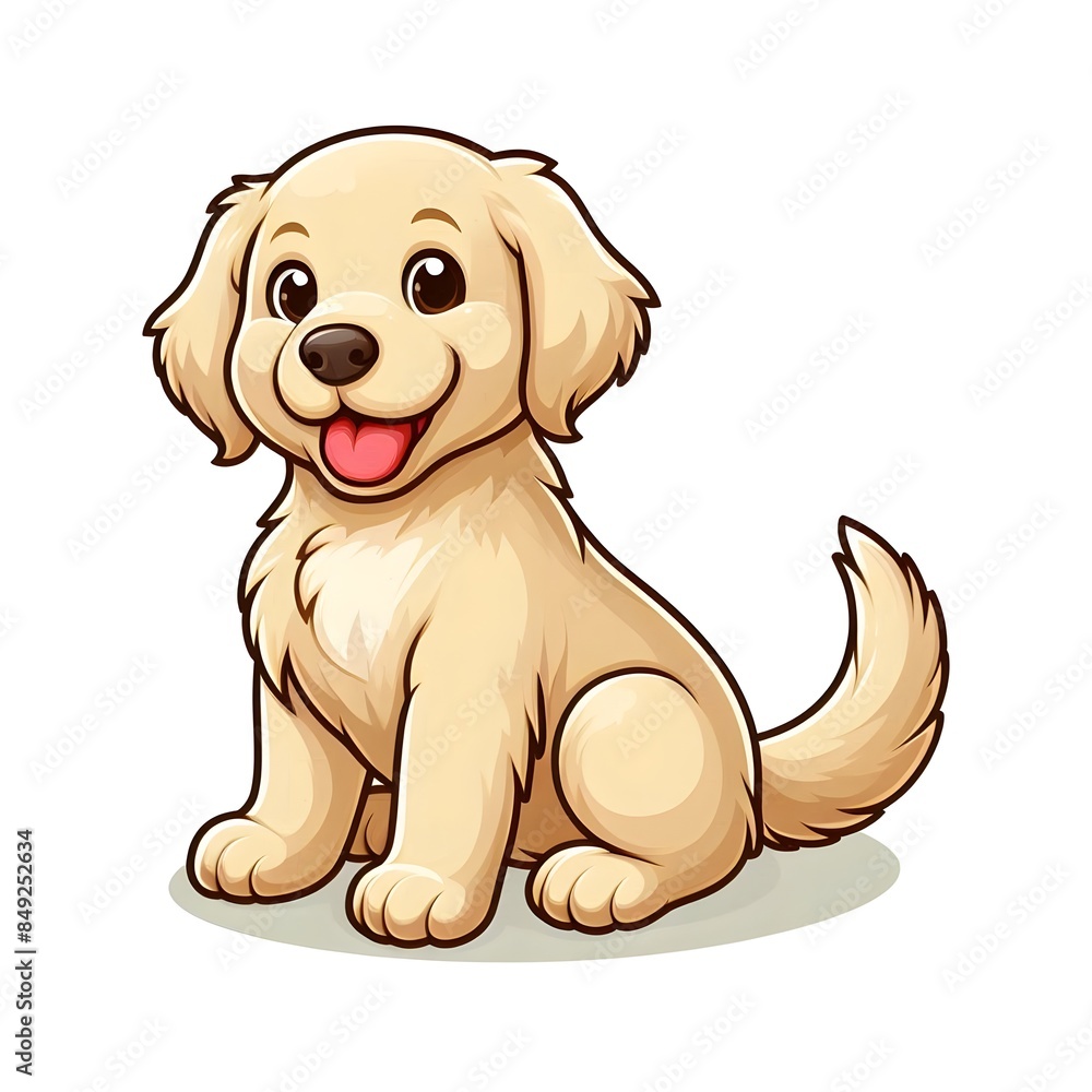 golden retriever puppy, golden retriever dog, vector image golden retriever puppy, golden retriever dog, vector image