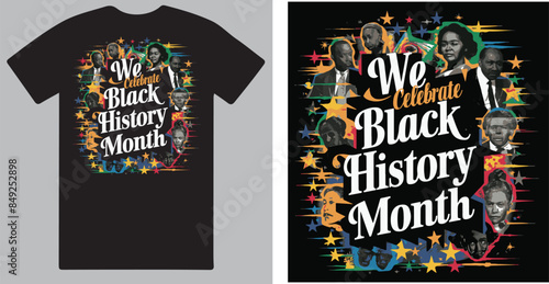 A Black History Month  T shirt design vector .