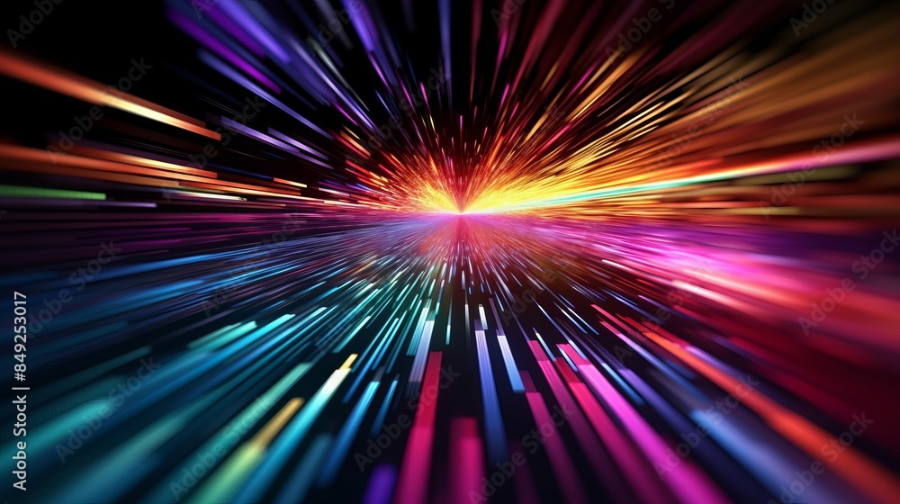 Obraz premium Abstract technology particles futuristic network connection background. Science and artificial intelligence technology