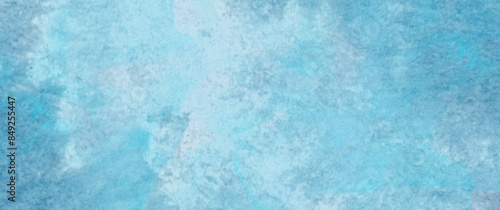Blue winter texture art vector background for cover design, poster, cover, banner, flyer, cards. Ice. Cold. Frozen water. Hand-drawn brush strokes. Christmas abstract illustration for background.	
