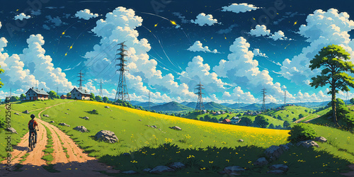 HDRI Equirectangular Vibrant Anime Panorama D