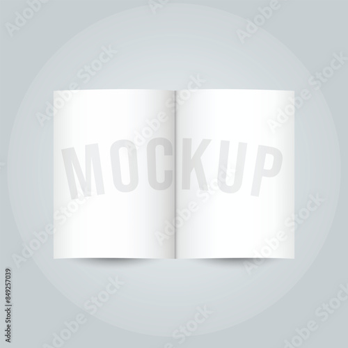vector blank book or magazine template mockup, poster, brochure
