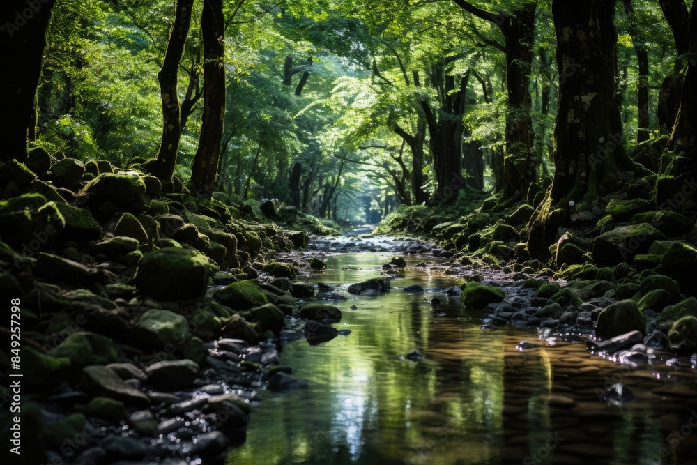 GOA's lush jungle, full of wildlife., generative IA GOA's lush jungle, full of wildlife., generative IA