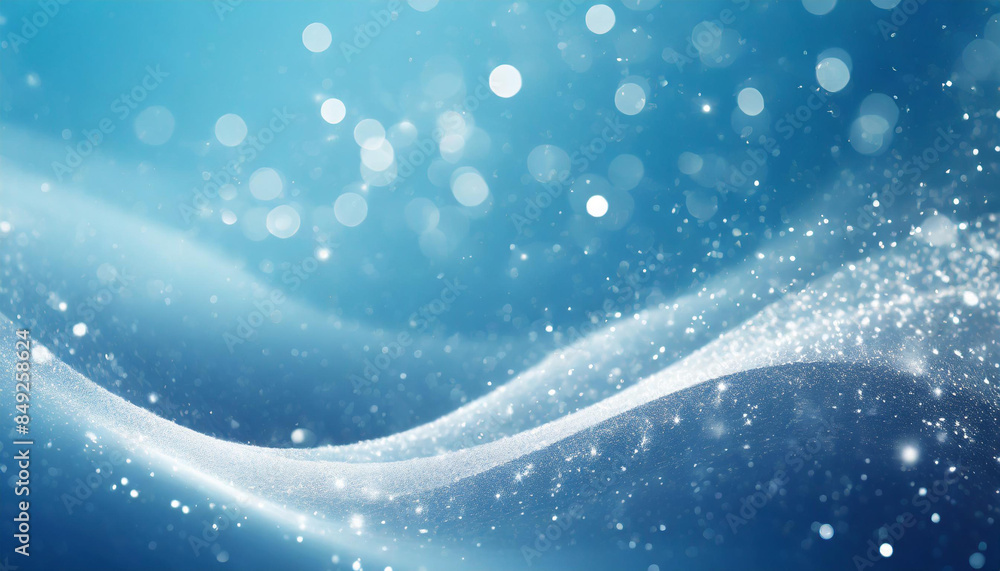 abstract background white glitter waves on blue background abstract background white glitter waves on blue background