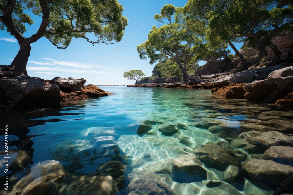 Botany Bay Coastal serenity in Australia., generative IA Botany Bay Coastal serenity in Australia., generative IA