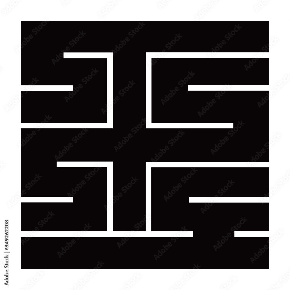 Fototapeta premium 家紋です。角字という種類です。王の形です。