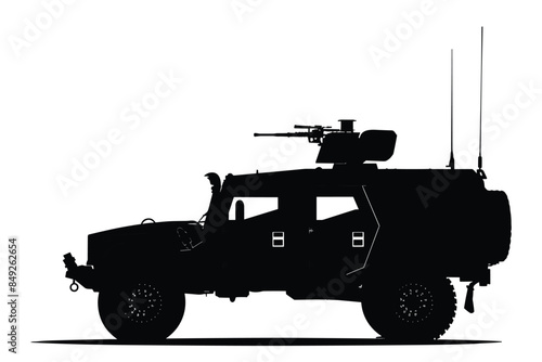 Armored vehicle graphic silhouette vector