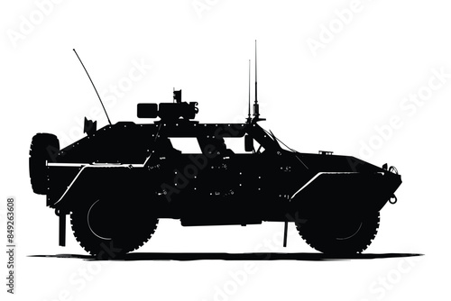 Armored vehicle graphic silhouette vector