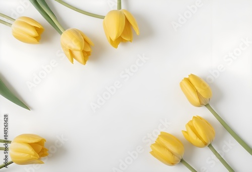 Wallpaper Mural Beautiful tulips with copy space Torontodigital.ca